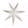 Emos DCAZ07 LED hviezda papierová závesná so zlatými trblietkami na okrajoch biela 60 cm vnútorná