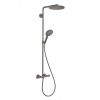 Hansgrohe Raindance Select S Sprchový set Showerpipe s termostatom, 3 prúdy, kefovaný čierny chróm 27633340-HG