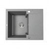 Kuchinox Chichi, 1-komorový granitový drez 580x480x180 mm s odkvapkávačom, šedá matná, LAV-SBH_513Y