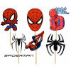 TOPPER NA TORTU K NARODENINÁM SPIDER-MAN, SADA 6 KUSOV