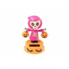 Solárna tancujúce dekorácie halloweensky kostlivec, růžová