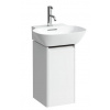 Laufen BASE skrinka pod umývadlo 28x30x52 cm,1 dvierka ľavé,úchyt tmavý Hliník,Biela Matná H4030131102601