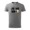 Je mi 40 pivo - Tričko detské bavlnené - 122 cm/6 rokov ( Tmavosivý melír )