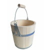 Drevené vedro s rúčkou malé, sauna, záhrada, studňa, kvetináč, 24 x 25 cm, 8L