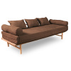 Marior Le Mar daybed olejované drevo Farba rámu: Natural, Farba matraca: Brown