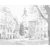 ZUTY Bodkovanie - FONTÁNA NA NÁMESTÍ Rámovanie: bez rámu a bez vypnutia plátna, Rozmer: 40x50 cm