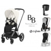 Set Cybex Priam 4 Matt Black + Seat Pack 2024 s doplnkami ZADARMO Off White