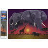 NORIMPEX Diamantové maľovanie Slony na savane 30 x 40 cm