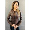 Max Original Leather Dámska kožená bunda 1192 brown-82 (L 46-48) - Brown-82 - L