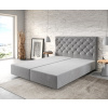 Boxspring posteľ Dream-Great 160x200 cm z mikrovlákna sivá