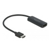 Delock 63206 HDMI / USB micro B / DisplayPort adaptér [1x HDMI zástrčka - 1x zásuvka DisplayPort, MicroUSB] čierna 0.24 m; 63206