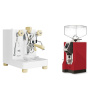 Lelit Bianca PL162T V3, white + Eureka Mignon Specialita, CR ferrari red