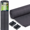 Tieniaca sieť Plonos 1,5x50 m sivá HDPE 110 g/m2 80% zatienenie UV
