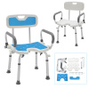 LARS360 Sprchová stolička Kúpeľné sedadlo Sprchová stolička Kúpeľné sprchové sedadlo s nastaviteľnou výškou, s opierkou na ruky a opierkou chrbta