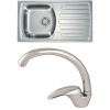 Set Alveus (dřez Basic 170 Natur, velká výpusť + baterie Grandia Chrom) SETA260