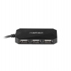 Natec Locust rozbočovač 4x USB 2.0 HUB, černý (NHU-0647)