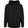 BUILD YOUR BRAND BB 006 / Pánska oversize mikina s kapucňou z ťažkej bavlny - black XXXL