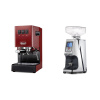 Gaggia New Classic EVO, red + Eureka Atom 60, chrome