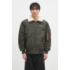 Bunda Alpha Industries B15-3 pánska, zelená farba, prechodná, 198122
