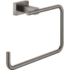 GROHE Essentials Cube kruh na uterák, kartáčovaný tmavý grafit, 40510AL1