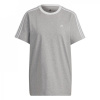 adidas Essentials 3 Stripe dámske tričko Medium Grey Hth XS (4-6)