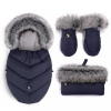 COTTONMOOSE COTTONMOOSE Set zimný fusak, rukavice a rukávník Moose MINI Yukon Blue