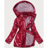 Červená dámska bunda s ozdobnou podšívkou (BH2182) odstíny červené XL (42)