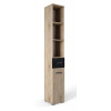 Casarredo ZEMURA vysoká skrinka, biely dub/čierna