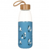 Pebbly Fľaša na vodu PKV-001 550 ml, modrá, sklo
