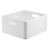 Rotho Úložný box COUNTRY štvorcový 14L - biela