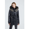 Max Original Leather Páperový kabát s kožušinou G-2P09-340 black (L 46-48) - Čierna - L