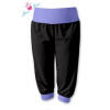 Be MaaMaa Športové 3/4 legíny CAPRI - čierne / lila Be MaaMaa 8596309099774
