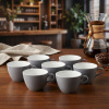 SELTMANN WEIDEN LIFE FASHION 6 ks 370 ml - sada porcelánových šálok na kávu, sivá
