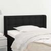 vidaXL Čelo postele so záhybmi čierne 93x16x78/88 cm látka - Čierna - 256442-272606