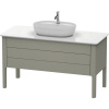 DURAVIT Luv stojaca skrinka pod umývadlo, pod dosku, 2 zásuvky, 1338 x 570 x 743 mm, stone šedá matná lakovaná, LU956609292