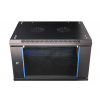 Extralink Racková skříň 6U 600x600 Černá montovaná na zdi