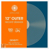 SPINCARE DENSITY 12 Inch 400g Polythene Outer Vinyl Record Sleeves 100ks (Super kvalitný 400 g vonkajšie PEHD obaly pre 12 