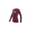 Dámske funkčné tričko s dlhým rukávom Sensor Merino Air PT Hills Burgundy XL