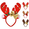 Čelenka detská Vianočný sob s parohami zdobenými rolničkami a mašľou (mix 3 farieb)