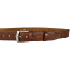 PENNYBELTS Pánský kožený opasek EXKLUZIV 25-V1-48 hnědý - 105 cm