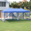 zahrada-XL Skladací párty stan s bočnými stenami modrý 3x6 m 93549