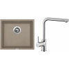 Set Sinks (dřez Frame 457 Truffle 54 + baterie Elka Chrom - lesklý) FR45754ELCL