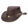 Klobúk kožený Rugged Earth Driftwood Pioneer - hnedý,