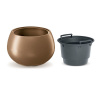 PROSPERPLAST kvetináč s vkladom 37cm HEOS ECO WOOD DBHEK400W-4665W naturo plastový