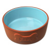 DOG FANTASY keramická tehlová miska s modrou glazúrou FOOD 13 x 5 cm 350 ml