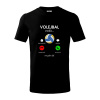 Volejbal volá - Tričko detské bavlnené - 134 cm/8 rokov ( Čierna )