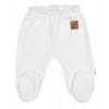 Baby Nellys Pletené dojčenské nohavice Hand Made biele