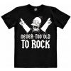 Pánske tričko The Simpsons: Homer - Never Too Old To Rock (S) černé