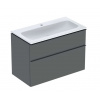 Geberit iCon Skrinka s umývadlom, 90x50x60 cm, 2 zásuvky, KeraTect, lávová 502.333.JK.1