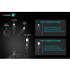 CONNECT IT Wirez 6in1 1x USB-C 1x Lightning 1x Watch charger 1,25 m ČERNÝ